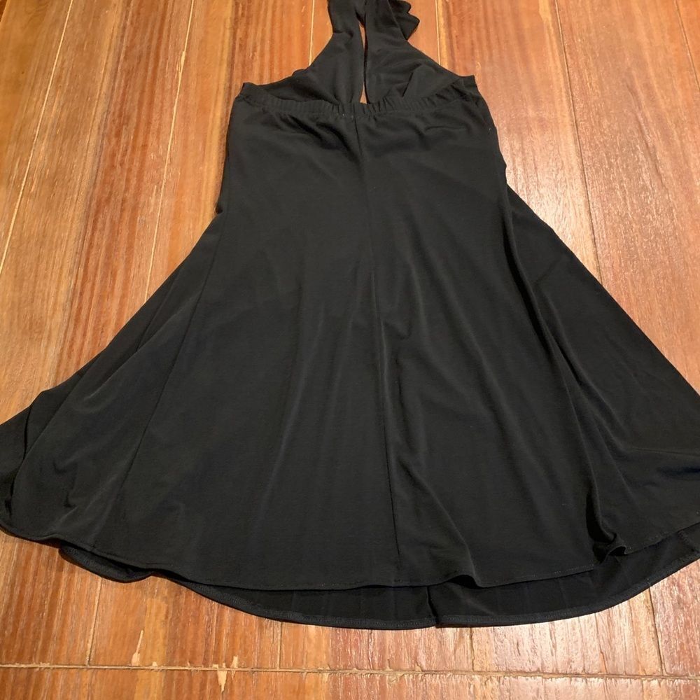 As U Wish Black Halter Mini Dress Small - Picture 2 of 4